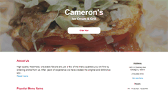 Desktop Screenshot of ordercameronsgrill.com